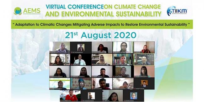 VIRTUAL CONFERENCE ON CLIMATE CHANGE AND ENVIRONMENTAL SUSTAINABILITY (VAEMS 2020)